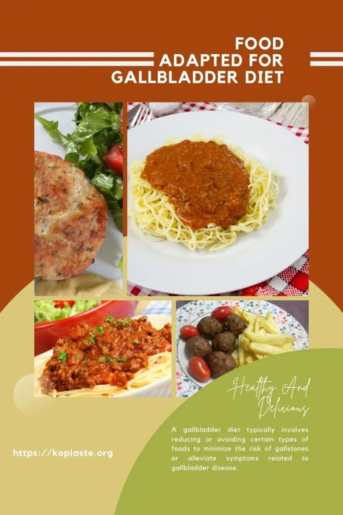 Collage Food adapted for gallbladder diet image