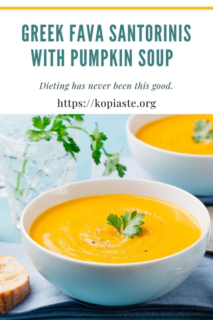 Collage Greek Fava Santorinis with Pumpkin Soup image