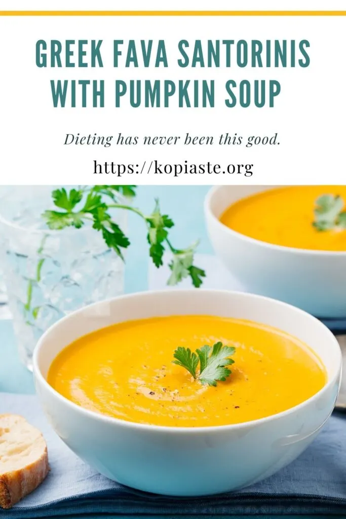 Collage Greek Fava Santorinis with Pumpkin Soup image