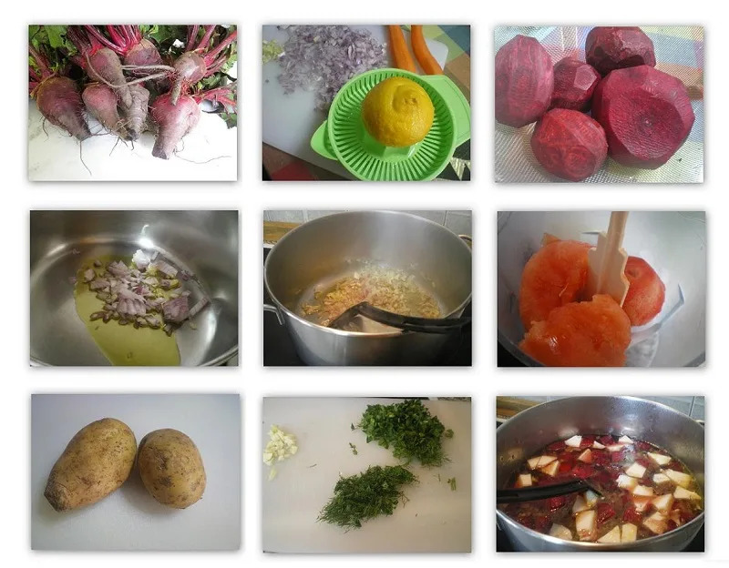 Collage how to make Borscht image