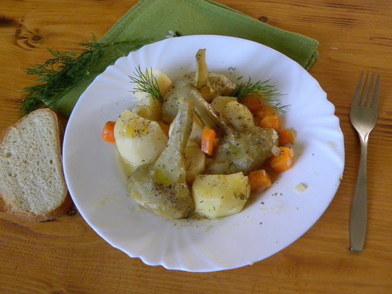Anginares Ã  la Polita (Vegan Artichokes)