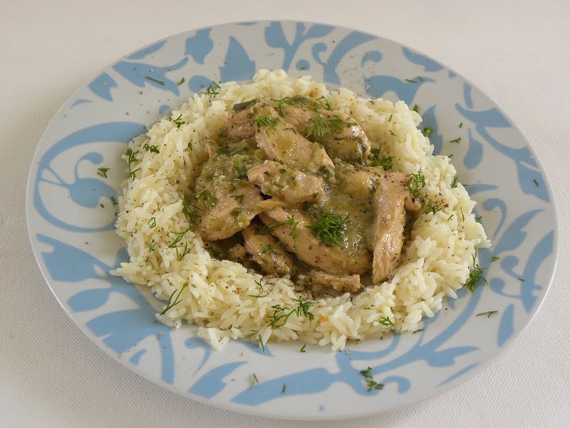 Chicken with Leeks, Greek Yoghurt and Kafkalithres Pesto