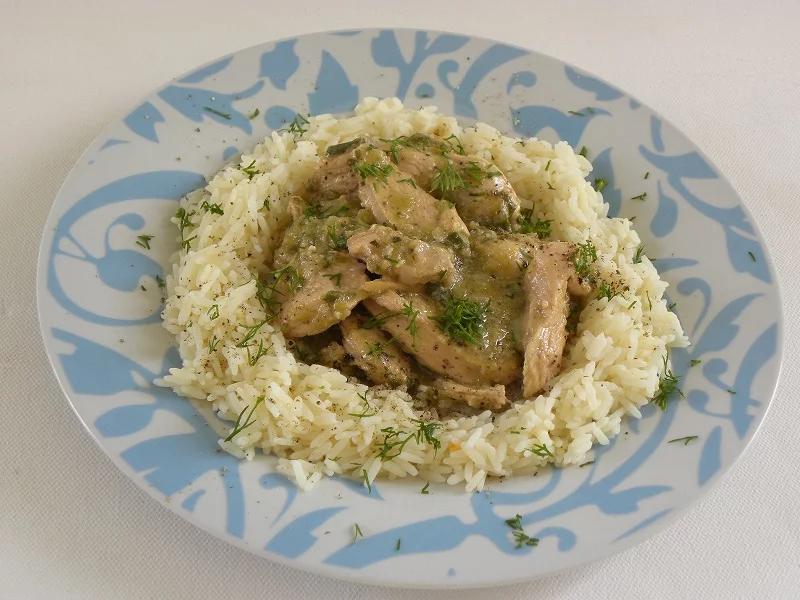 Chicken with leeks picture