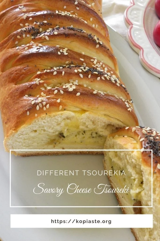 Collage savory cheese tsoureki image