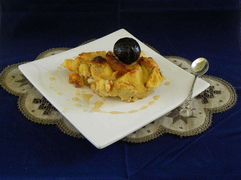 Tsoureki pudding with Karydaki image