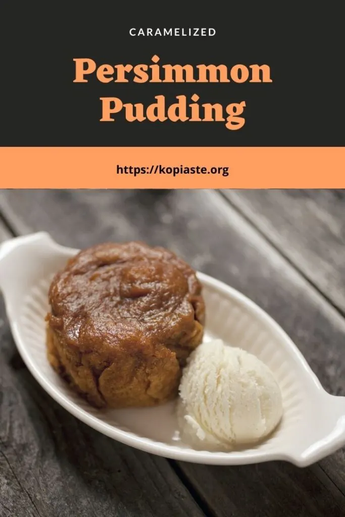 collage persimmon pudding photo