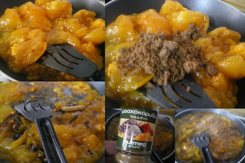 collage persimom sauce κολάζ σώς από λωτούς εικόνα
