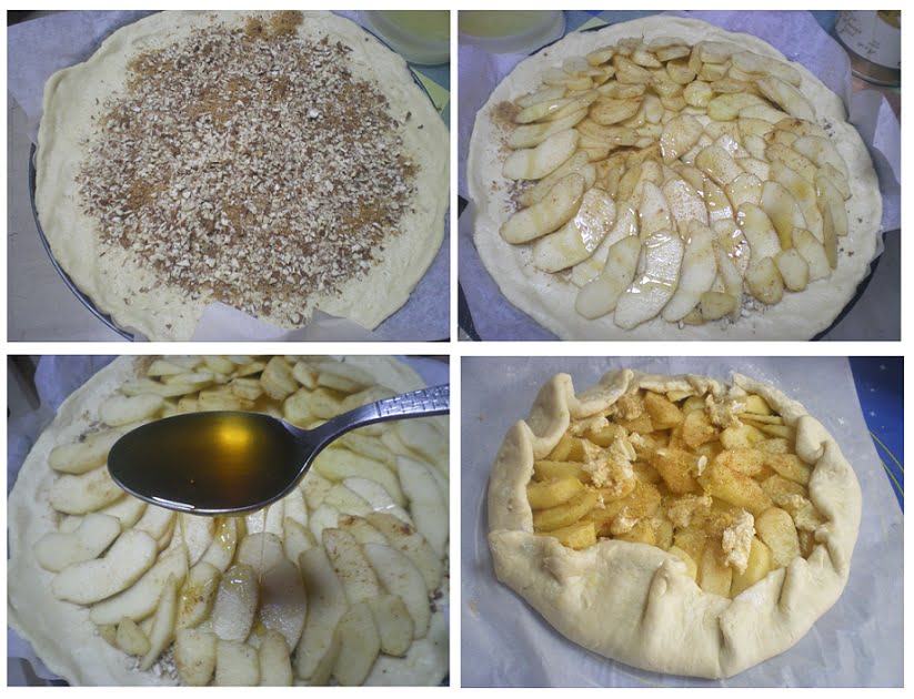 Collage making apple meringue image