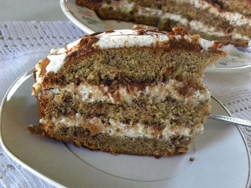 Banana cake with cocoa image