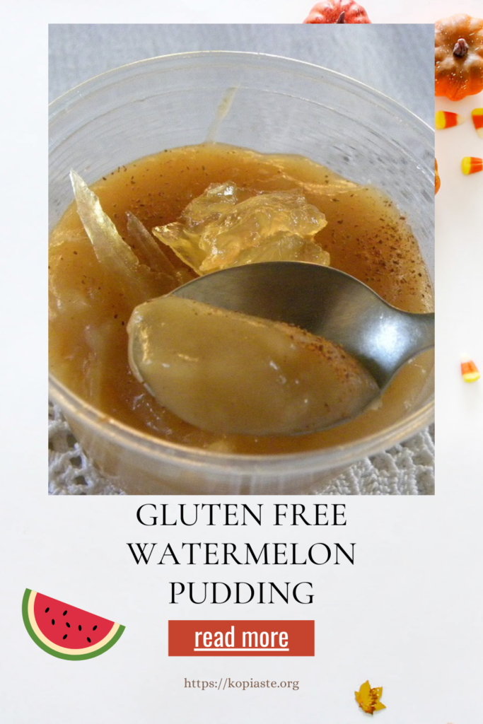 Collage gluten free watermelon pudding image