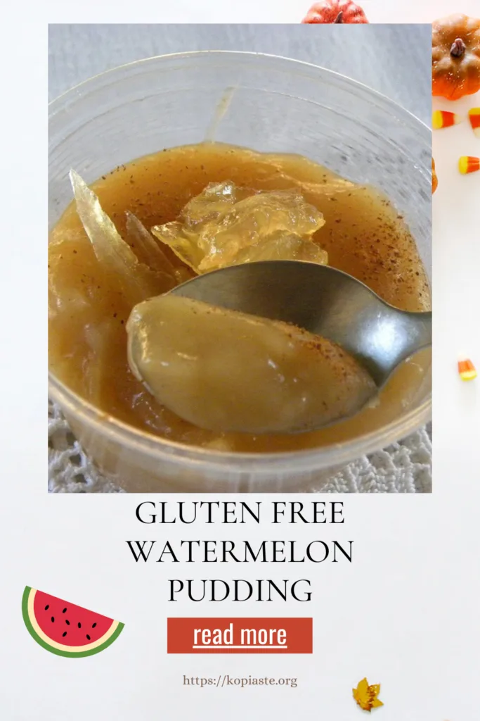 Watermelon rice pudding Collage gluten free watermelon pudding image