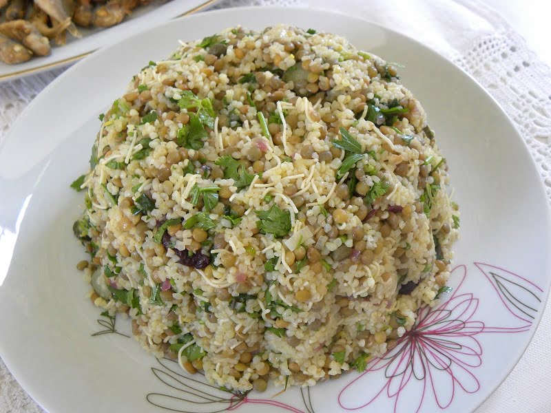 Lentil and Bulgur Spicy Salad