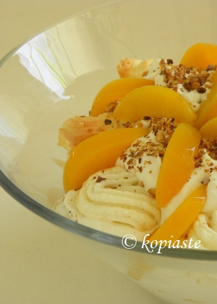 Peach Pavlova with Yoghurt and Honey