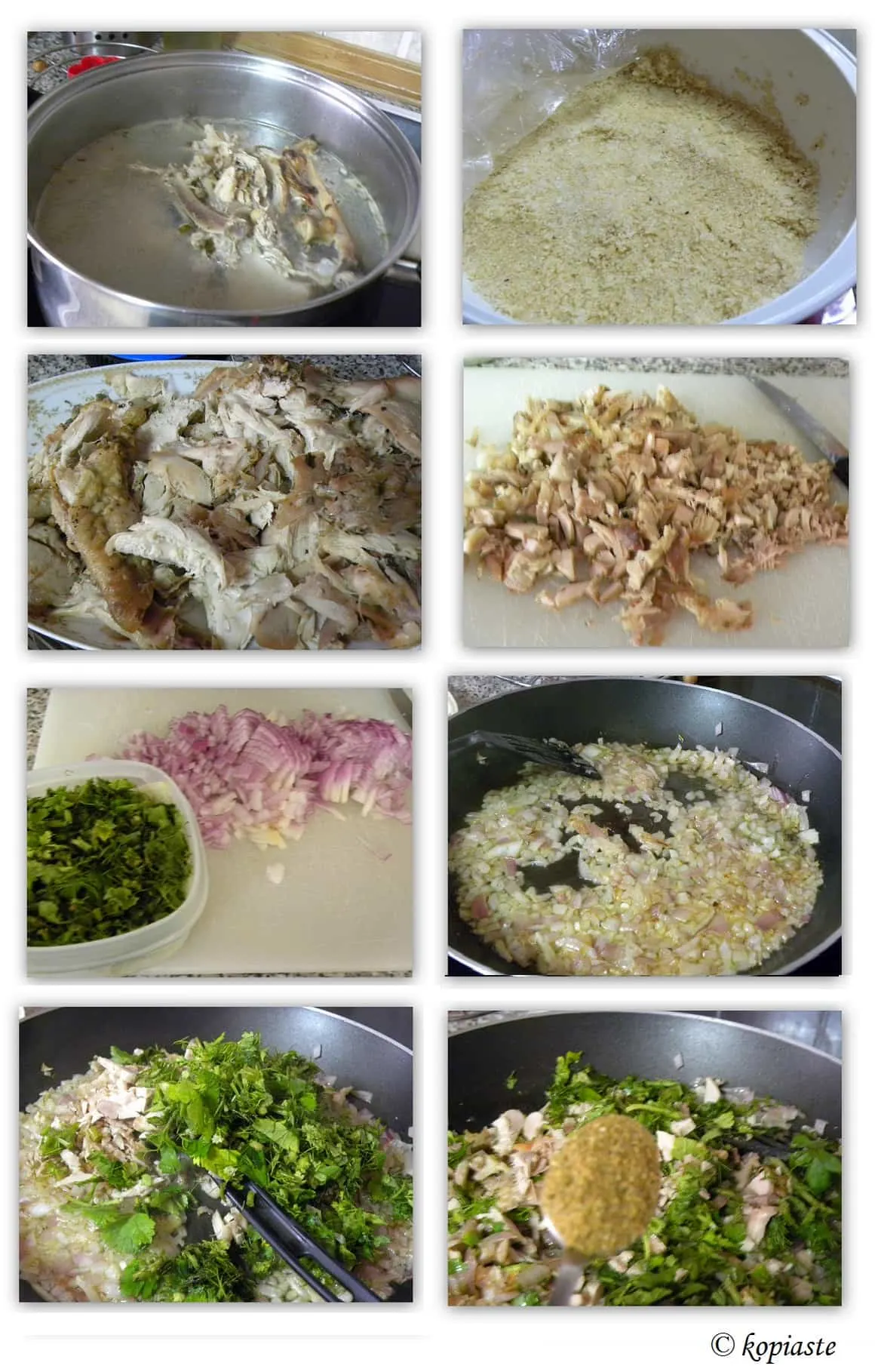 collage  Koupes with leftover turkey