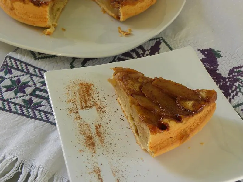 Apple Caramel Cake with yoghurt photo