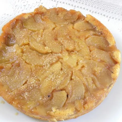 Apple upside down cake image