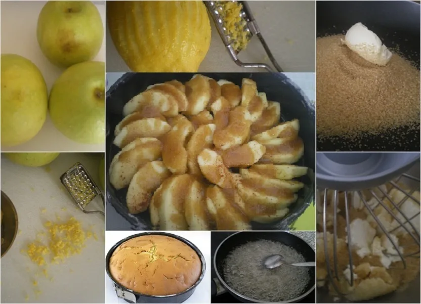 Collage Apple caramel cream cheese image