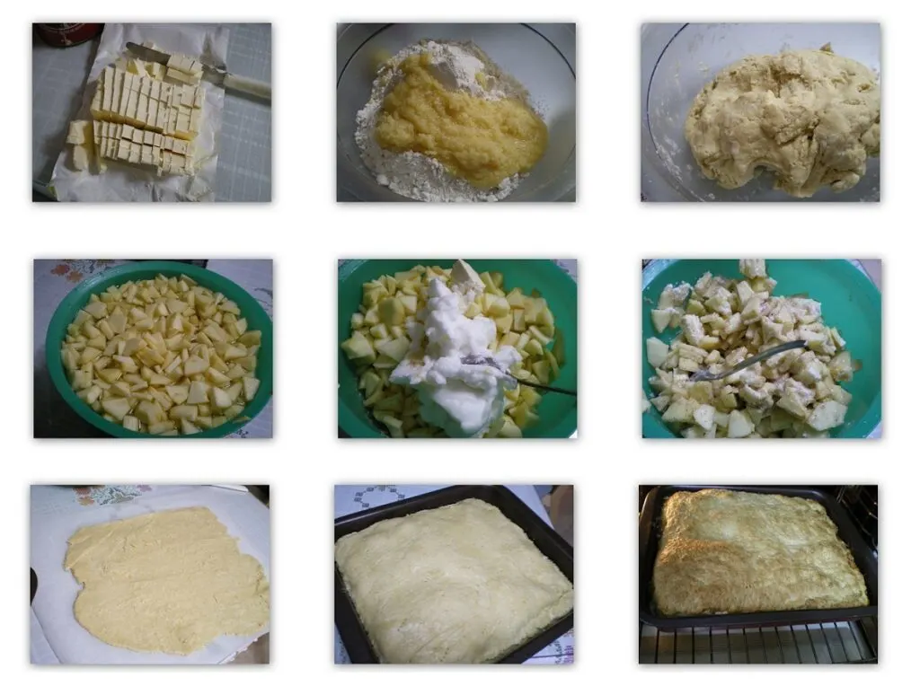 Collage old fashioned Apple pie image
