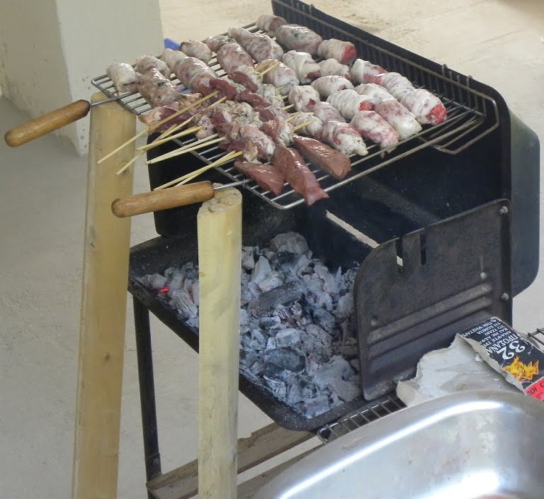 Grilling tourkakia for Easter image