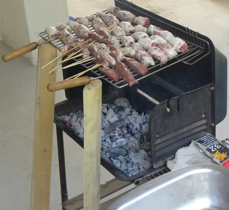 Grilling tourkakia for Easter image