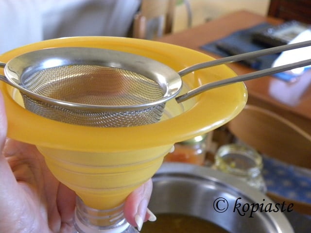 straining and bottling