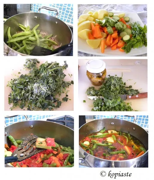 Collage green beans