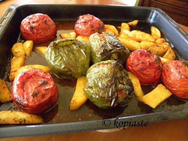 Gemista stuffed vegetables image