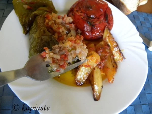 Gemista with sausage image