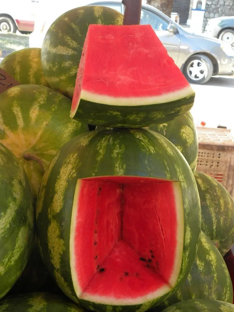 Watermelon karpouzi cut image