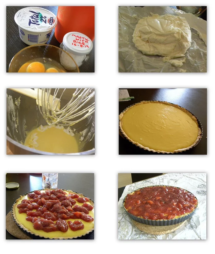 Collage Tart Cheese filling image