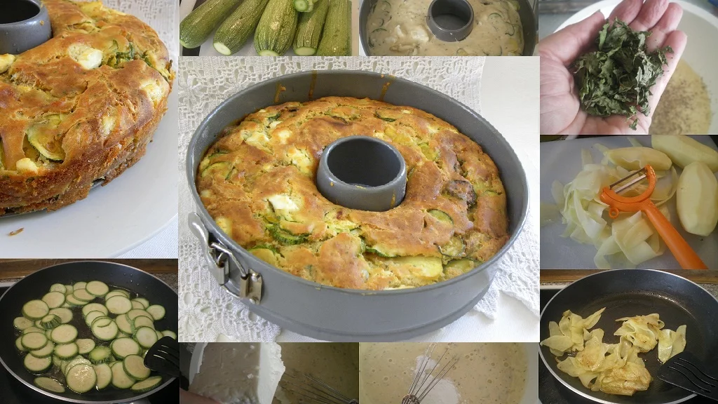 collage making Zucchini & Potato Cake image