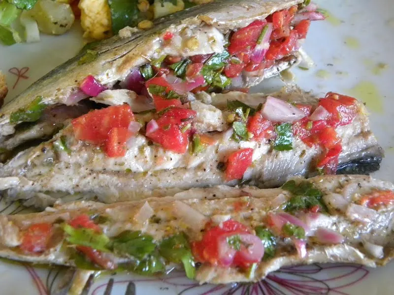 Stuffed anchovies gavros gemistos image