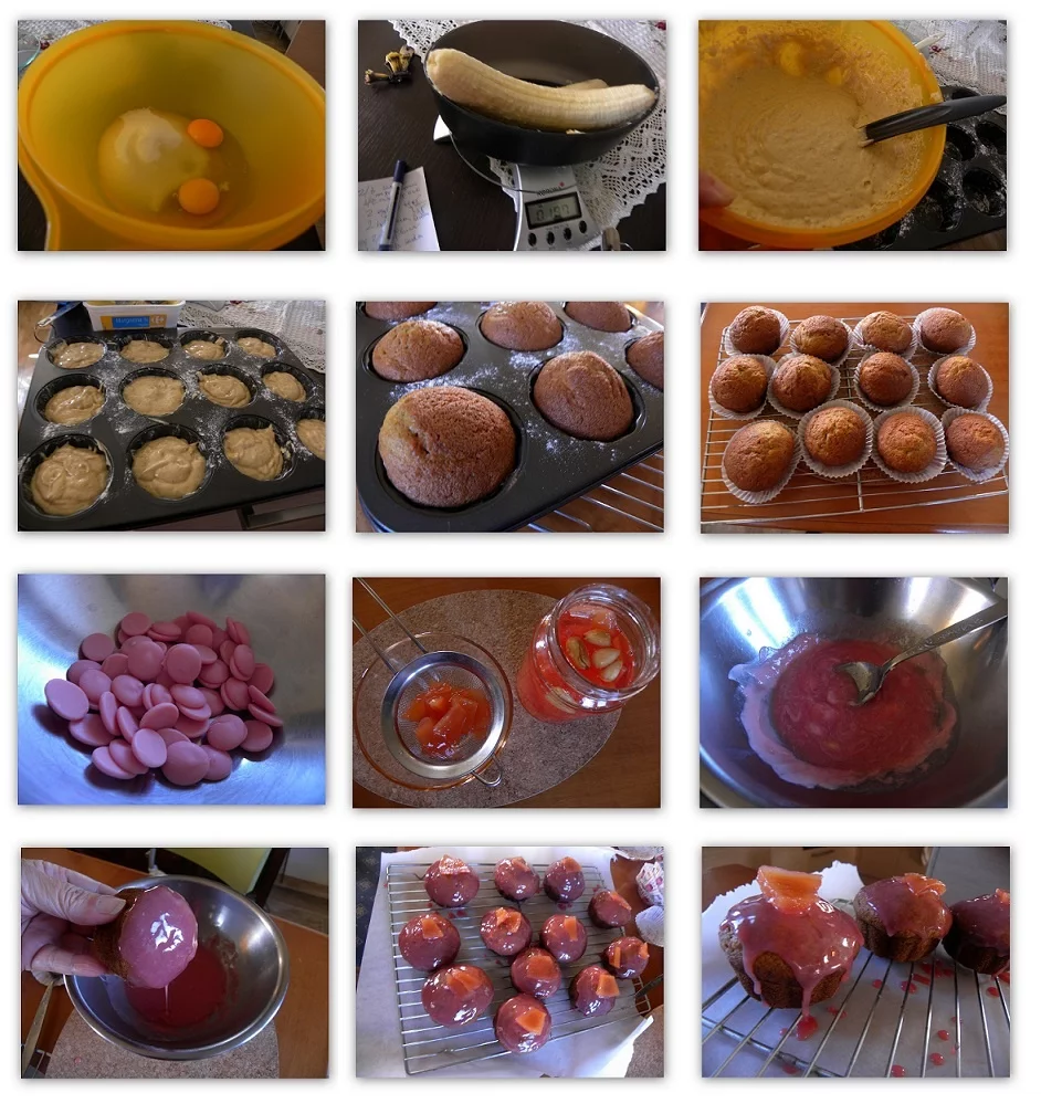 collage Banana quince cupcakes picture