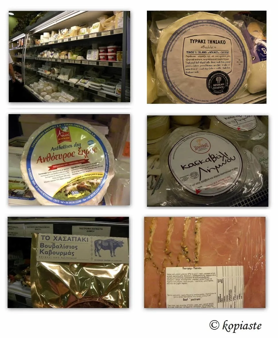 Collage cheeses charcuterie