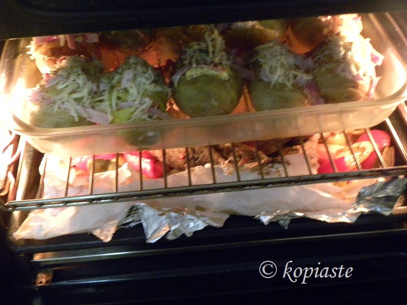 gkioulpassi with hasselback potatoes