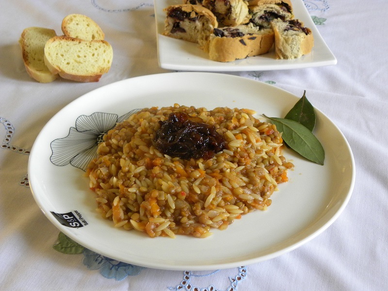 Lentils with carrot and orzo image