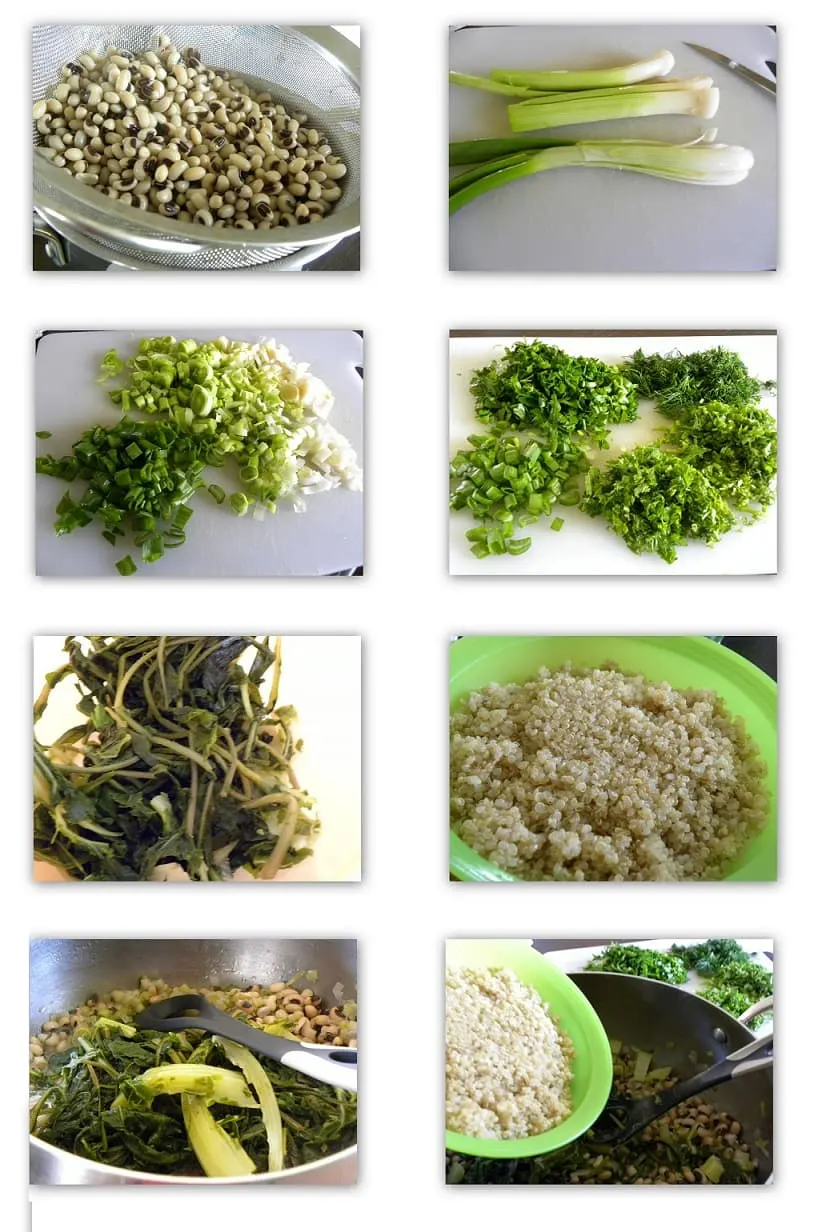 collage Aromatic Mavrommatica with wild greens image