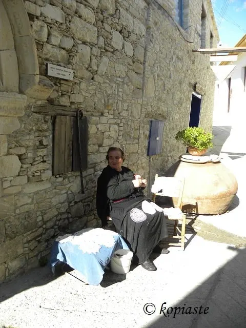 lady making lace