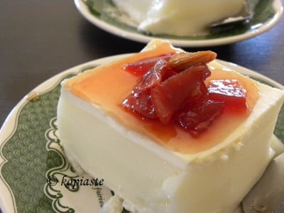 Goat cheese pannacotta with quince