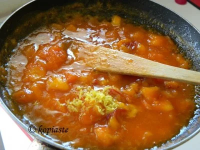 Mix apricots and add the zest