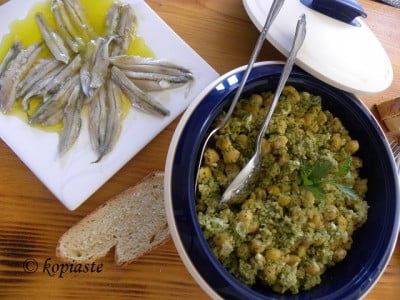 chickpeas with anchovies