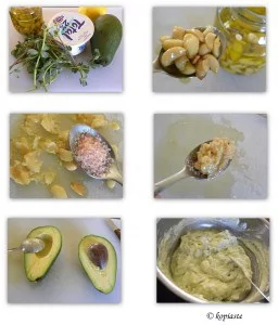 Collage Avocado Purslane Tzatziki