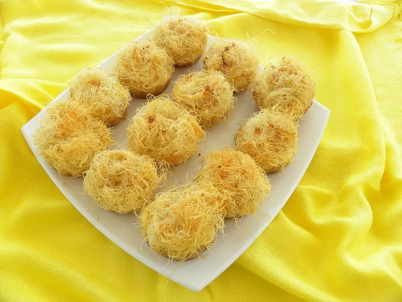 Kataifi galaktoboureko nests image