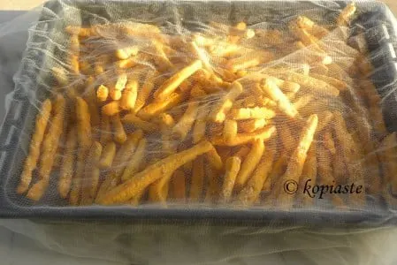 drying in the sun