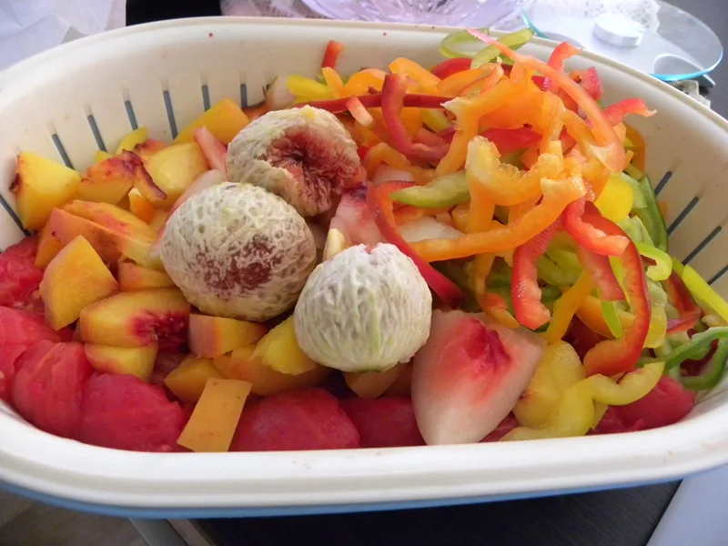 fruit and vegetables used to make the chutney image