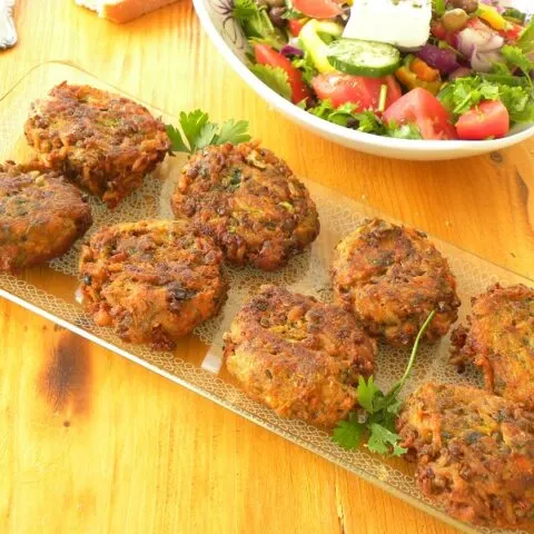 Greek veggie burgers image