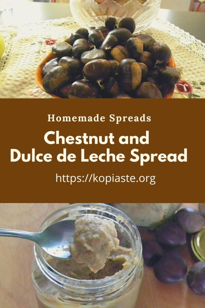 collage chestnut and dulce de leche spread image