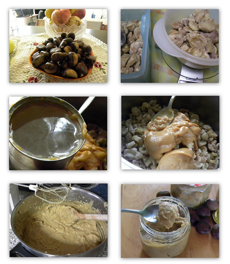 collage making chestnut puree image