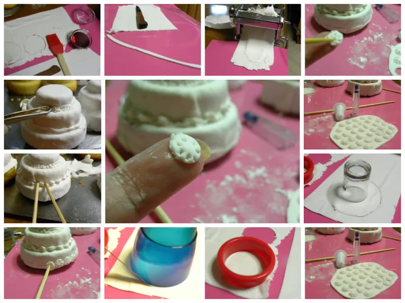 collage playing with sugarpaste