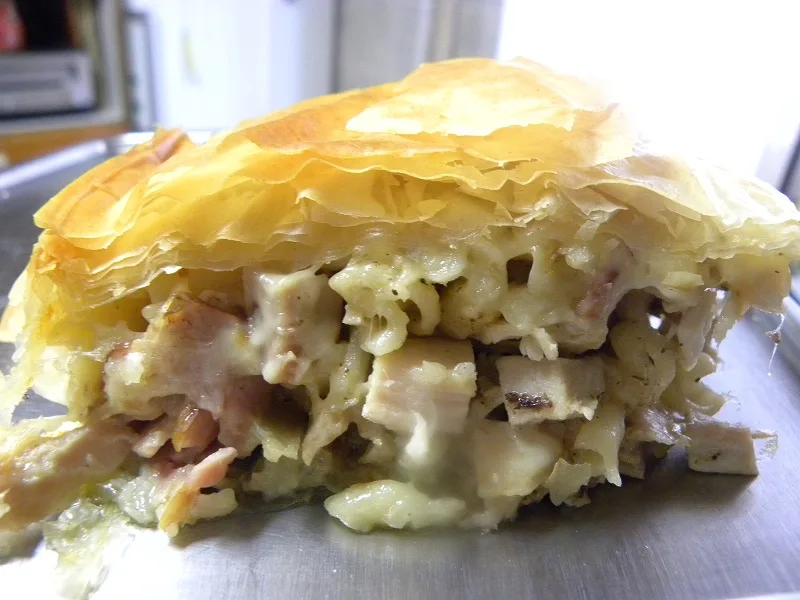 Turkey pie cut image
